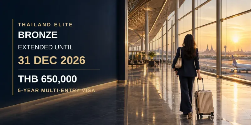 Thailand Privilege Bronze bis 31. Dezember 2026 verlängert: Fünf Jahre ab THB 650.000